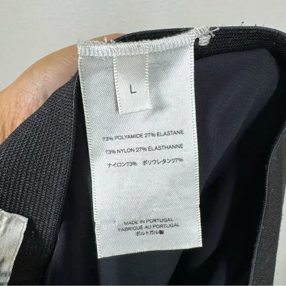 The Row Black Pull On Stretch Leggings Ankle Zipper Straight Leg Size Large